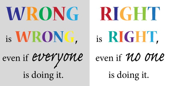 Standing Up For What Is Right